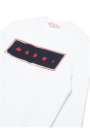 white cotton sweatshirt MARNI KIDS | M01223M00NF0M110